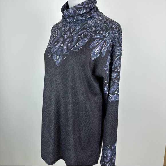 Soft Surroundings Blue Printed Turtleneck Medium - Picture 8 of 15